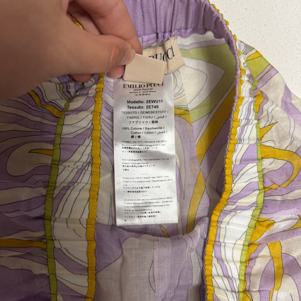 Pucci Lavender 100% Cotton Shorts | Size IT 40 - Picture 3 of 4